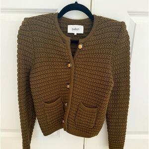 Ba&sh Kaki Gaspard Cardigan Olive Size 0